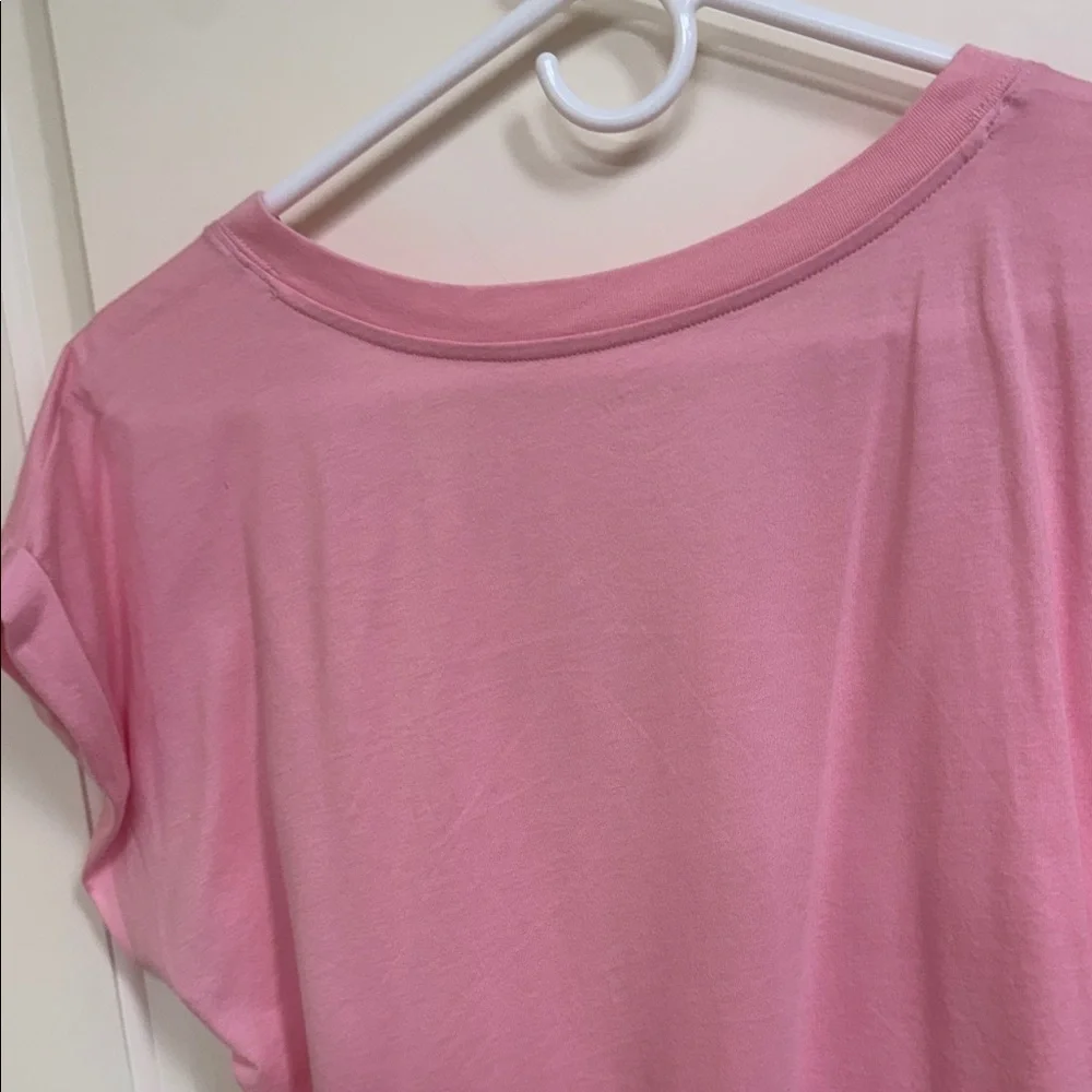 Frame  Soft Pink V-Neck Tee - Picture 6 of 9